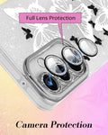 Compatible with Samsung Galaxy A15 5G Case - Cute Glitter BK WH Butterfly A15 5G