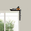 SIXEIGHT Halloween Pumpkin Witch Hat Door Corner Sign Decoration 8.5x6.9" by Deal US