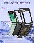 Cute Sun Moon Stars Case for Samsung Galaxy Z Flip 6 with Slide Camera Cover by Merch Section