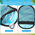 Sociaooil Sand Wipe Off Mitts, 2Pcs Beach Sand Remover Cleaner Mitts Bag, Soft Beach Travel Wipe Off Mitt for Summer Ocean Beaches Outdoor Activities Surf Volleyball Sandboxes Accessories, Purple&Blue