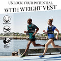 SNUQI Adjustable Weighted Vest with 6 Ironsand Weights Black Size 9-18 lb by Deal US