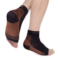 THX4COPPER Compression Foot Sleeves Copper Infused Arch Support Gray Navy Size L by Deal US