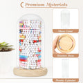 Aolamegs Friendship Bracelets Organizer with Lights Transparent Rustic Wood Base by Deal US