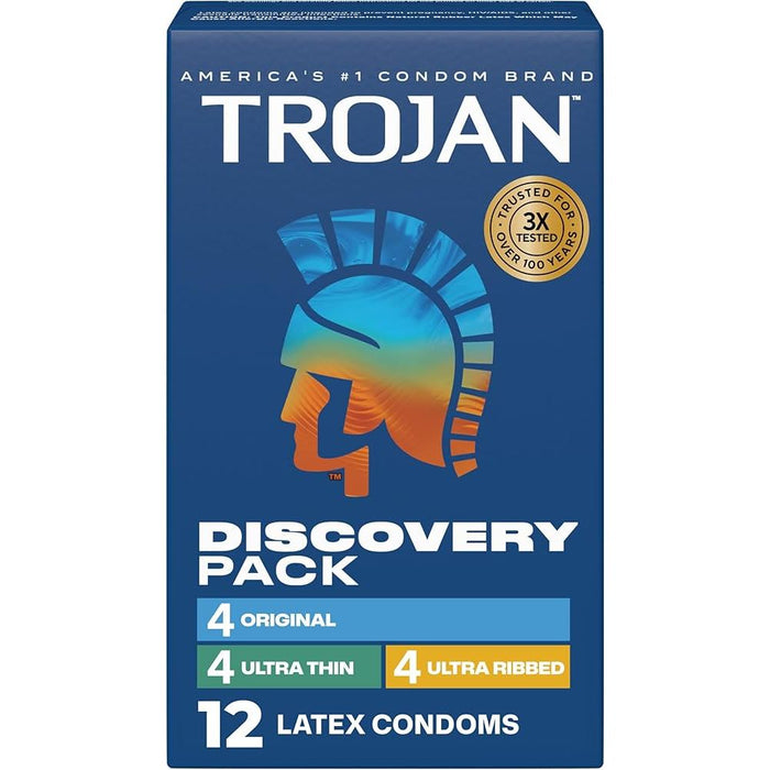 Trojan Discovery Pack 12 Lubricated Latex Condoms by Pasteur Pharmacy
