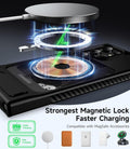 Magnetic Case for Samsung Galaxy S23 Ultra with Invisible Stand Military Grade Protection Black by Merch Section