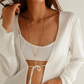 Y-shaped Chain for Women Pearl Star Long Chain Y2k Jewelry Irregular Gold Jewelr