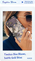 Sapphire Bloom Blue Flower Shockproof Magnetic Case for iPhone 17 Pro by Merch Section