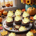 mdgfge 20Pcs Thanksgiving Gold Chestnut Acrylic Cupcake Toppers Decor by Deal US