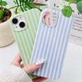 with iPhone 15 Case,Cute Aesthetic Striped Pattern Cover for Women Gi