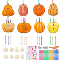 SRIZIAN Pumpkin Wind Chimes Kit DIY Wood Crafts Kids Autumn Party 8 Pack by Deal US