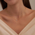 Layered Gold Necklaces for Women, Dainty Layered Necklace 14k Gold Plated/Silver
