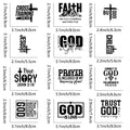 Amazingxy 9Pcs Religious Iron-On Decals DIY Heat Transfer Stickers by Deal US