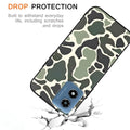Camo Leopard Phone Case for Motorola Moto G Play 2024 6.5",Cool Retro Army Green