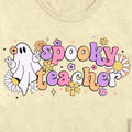 MAIHUN Women's Halloween Teacher Ghost Cartoon T-Shirt Cream Size L by Deal US