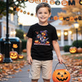 HELLO MEOW Halloween Boys Dinosaur T Shirt Black Cotton Size 3-4T by Deal US