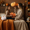 Yookeer 2 Pcs Velvet 3D Pumpkin Throw Pillows White 7''+11'' by Deal US