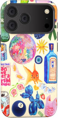 Fish European Collage Pattern Case for iPhone 17 Pro 6.3" Shockproof Protective by Merch Section