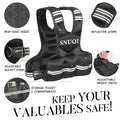 SNUQI Adjustable Weighted Vest with 6 Ironsand Weights Black Size 9-18 lb by Deal US