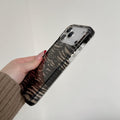 Glitter Leopard Print Case for iPhone 17 Pro Zebra Stripe Shockproof by Merch Section