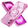 Magnetic Case for iPhone 16 6.1" Hot Pink Clear Soft Cover