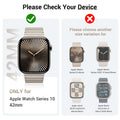 Tensea Apple Watch Series 10 Screen Protector Soft Film 2Pack 46mm 42mm by Deal US