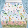 Aryroi Spring Flower Window Sticker Floral Decals Green 12.2x1.3 inch by Deal US