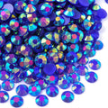 Blinginbox 1500pcs 5mm AB Resin Flatback Rhinestones Round Non-Hotfix Sapphire by Deal US