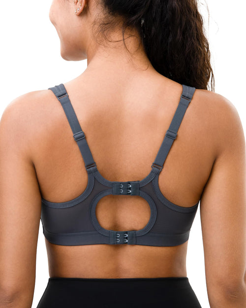 Luvrobes Women's Sports Bra Racerback Adjustable Straps Grey Size M by Deal US
