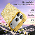 Slim Fit Floral Shockproof Case for iPhone 17 Pro 6.3" Yellow MagSafe Compatible by Merch Section