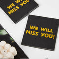 Sllyfo Retirement Party Napkins 5x5in 50PK Black Gold Farewell Decor by Deal US