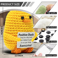 VKYN Handmade Multicolour Crochet Duck Inspirational Mental Health Decor by Deal US