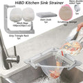 HiBD Kitchen Sink Triangle Tri-Holder Strainer Gray Rack 100PCS Mesh Bags by Deal US