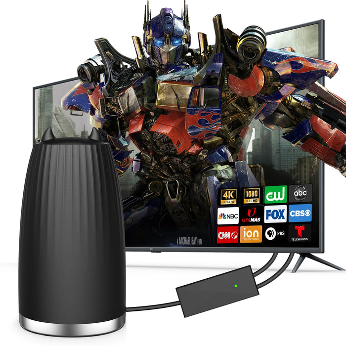 Docutca Smart Indoor TV Antenna 600+ Miles Range HD 4K 1080P Black Antenna-2043 by Deal US