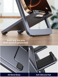 Aluminium Phone Stand for Desk — Adjustable Portable Holder for iPhone 17/16/15/
