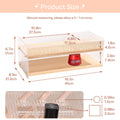 KAOTGOT Pine Wood Acrylic Makeup Organizer with Brush & Lipstick Holder by Deal US