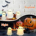 Nafhone Halloween Ghost Flameless LED Candles 4 Pack Real Wax White 8x7cm by Deal US