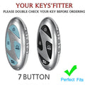 TAPAYICA Hyundai Key Fob Cover 7Buttons Black-Gold for Ioniq 6 Grandeur GN7 KONA by Deal US