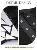 Asooll Punk Black Leather Corset Belt Lace Up Sequin Waist Belt Size S by Deal US
