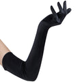 Spooktacular Creations Long Satin Opera Party Gloves Black 21in One Size by Deal US