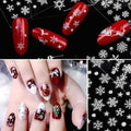12 Sheets Snowflake Nail Art Stickers 3D Self Adhesive Winter Nail Decals by Deal US