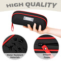 ECHSRT Pencil Case Flat Zipper Organizer Pouch Small Black for Men Women by Deal US