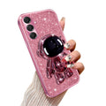 Phone Case for Samsung Galaxy A16 5G with Astronaut Kickstand & Lanyard Soft TPU