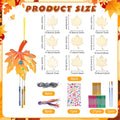 SRIZIAN 9 Pack Maple Leaf Wind Chimes Kit DIY Wood Crafts Kids Autumn Party by Deal US