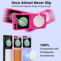 Magnetic Neon Phone Case for Samsung Galaxy Z Flip 5 with MagSafe Compatibility Wine Red by Merch Section