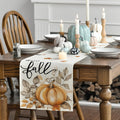 Artoid Mode Pumpkins Eucalyptus Table Runner 13x36 Inch Beige 210 GSM by Deal US