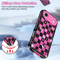 Air Case 6.5 Inch 2025,Marble Pattern 3 In 1 Heavy Duty Shockproof Full Body Rug