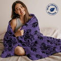 Zadaling Haunted House Halloween Throw Blanket Fleece Cozy 40x50 Purple Black by Deal US
