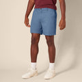 Amazon Essentials Men's Slim-Fit 7" Chino Shorts Deep Blue Size 30 by Deal US