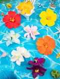 PCTCSHQ 12Pcs Hawaiian Flower Hair Clips for Women, Hibiscus Hair Clips Artificial Flower Hairpins Boho Hair Accessories for Women Girls Vacation Beach Party