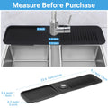 AIZOE Silicone Sink Splash Guard Faucet Mat 23.6in Black Kitchen Bathroom by Deal US